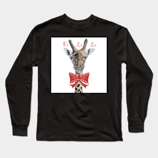 Christmas Giraffe Long Sleeve T-Shirt